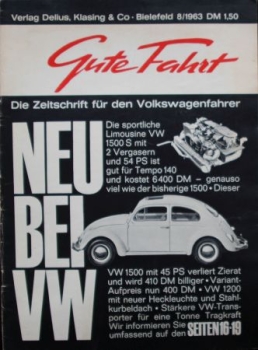 "Gute Fahrt" Volkswagen Zeitschrift 1963 (9321)